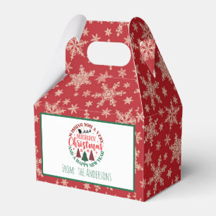 Vintage Retro Weihnachten Schneeflocken Muster Geschenkschachtel