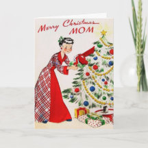 Vintage Retro Weihnachtsgrußkarte