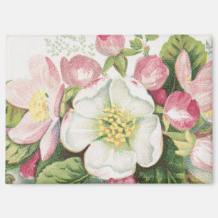 Vintage Retro-Weihnachtskarte, Apfelblüten Magnet
