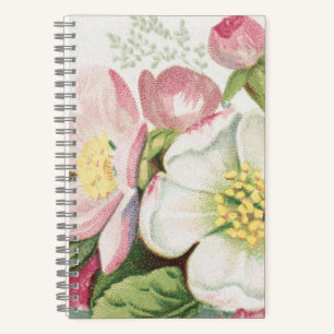 Vintage Retro-Weihnachtskarte, Apfelblüten Notizbuch