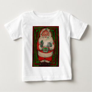 Vintage Retro Weihnachtsmann Baby T-shirt