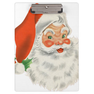 Vintage Retro Weihnachtsmann Klemmbrett