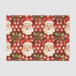 Vintage Retro Weihnachtsmann Seidenpapier