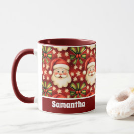 Vintage Retro Weihnachtsmann Tasse