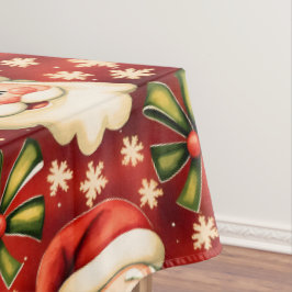 Vintage Retro Weihnachtsmann Tischdecke