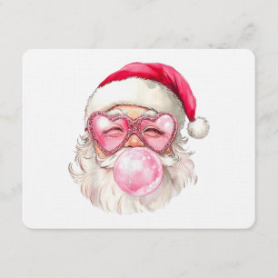 Vintage Retro Weihnachtsmann Weihnachten Bubble Gu Einladung