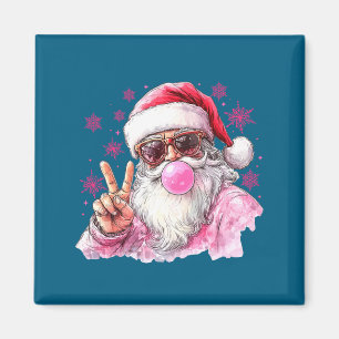 Vintage Retro Weihnachtsmann Weihnachten Bubble Gu Magnet