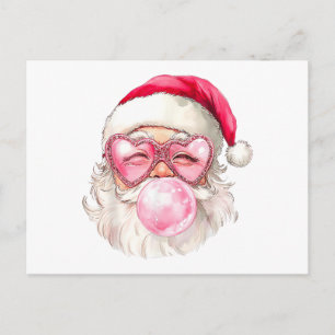 Vintage Retro Weihnachtsmann Weihnachten Bubble Gu Postkarte