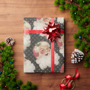 vintage retro Weihnachtsmann Weihnachten Urlaub Geschenkpapier