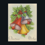 Vintage Retro Weihnachtspostkarte Feiertagspostkarte<br><div class="desc">" Weihnachten wünscht" Vintage Retro Weihnachtspostkarte. Dieses Weihnachten schicken den Freunden und der Familie mit dieser Postkarte Ihre warmen Wünsche.</div>