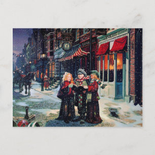 Vintage Retro Weihnachtspostkarte Feiertagspostkarte