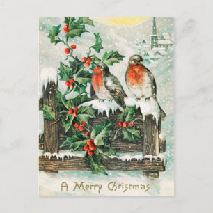 Vintage Retro Weihnachtspostkarte Postkarte