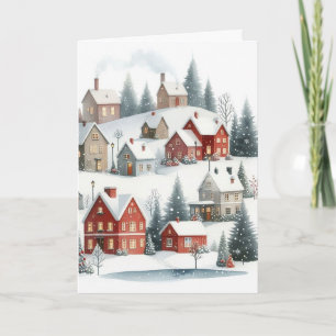 Vintage Retro Weihnachtsstuben Grußkarte Feiertagskarte