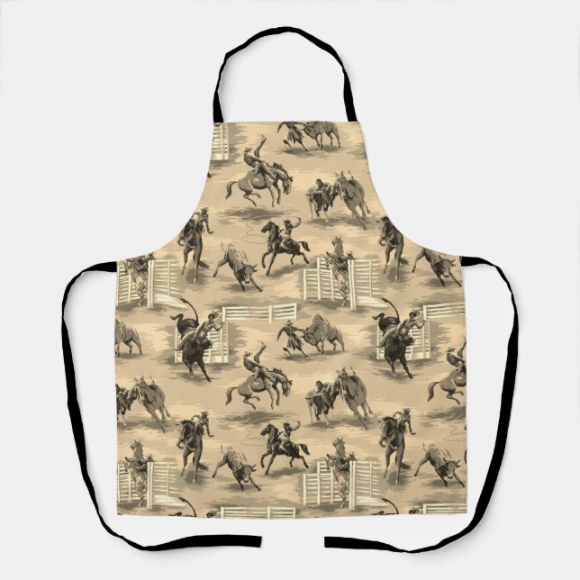 Vintage Retro Western Rodeo Cowboy Schürze (Vorderseite)