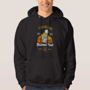 Vintage Retro Yellowstone Nationalpark Wandern Hoodie