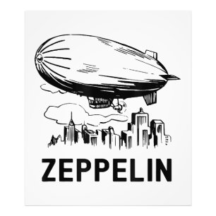Vintage Retro Zeppelin - Luftschiff Skizze Fotodruck