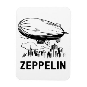 Vintage Retro Zeppelin - Luftschiff Skizze Magnet