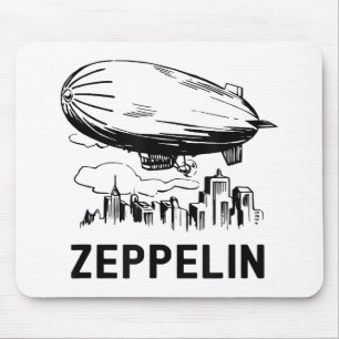 Vintage Retro Zeppelin - Luftschiff Skizze Mousepad