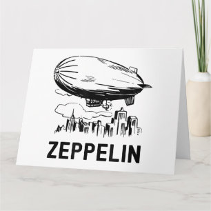 Vintage Retro Zeppelin - Luftschiffskizze Karte