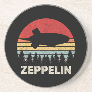 Vintage Retro Zeppelin-Shirt Dirigible Luftschiff Getränkeuntersetzer