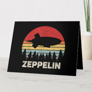 Vintage Retro Zeppelin-Shirt Dirigible Luftschiff Karte
