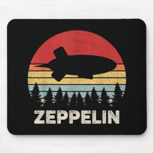 Vintage Retro Zeppelin-Shirt Dirigible Luftschiff Mousepad
