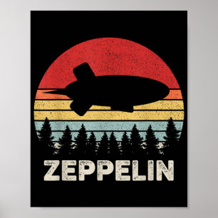 Vintage Retro Zeppelin-Shirt Dirigible Luftschiff Poster