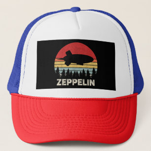 Vintage Retro Zeppelin-Shirt Dirigible Luftschiff Truckerkappe