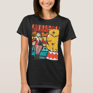 Vintage Retro Zirkus Riesige Katze und Katze Amer T-Shirt