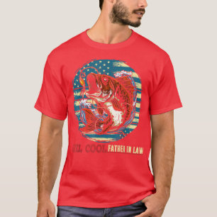 Vintage Retrofischerei wird Cooler Vater im Rechts T-Shirt