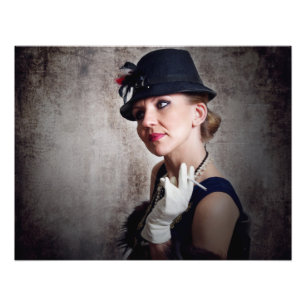 Vintage Retrofrau Fotodruck