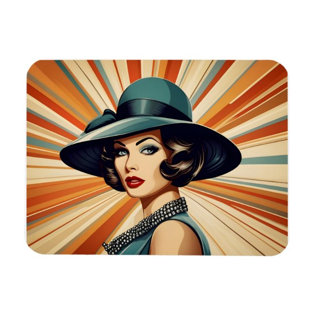 Vintage Retrofrau Magnet (Horizontal)
