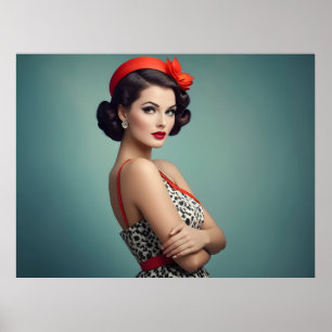 Vintage Retrofrau Poster