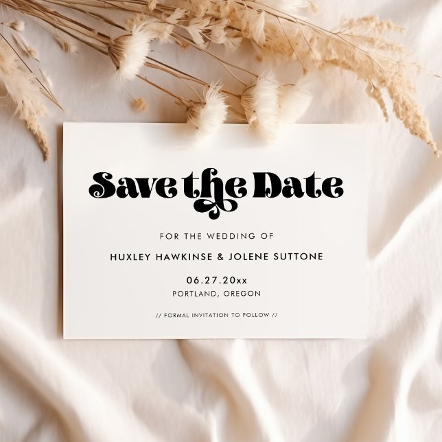 Vintage Retroskripteinladung Save the Date (Von Creator hochgeladen)