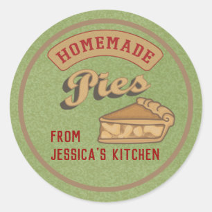 Vintage Retrotypografie hausgemachte Kuchen Runder Aufkleber