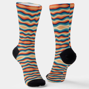 Vintage Retrowellen Socken
