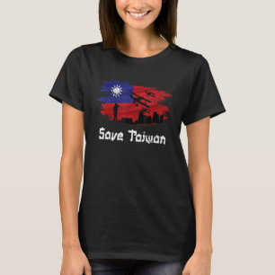 Vintage Rette Taiwan mit taiwanesischer Flagge Unt T-Shirt