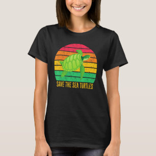 Vintage-Rettung der Meeresschildkröten für Schildk T-Shirt