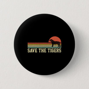 Vintage-Rettung-der-Tiger-T-Shirt-Geschenk-Tiger-L Button