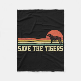 Vintage-Rettung-der-Tiger-T-Shirt-Geschenk-Tiger-L Fleecedecke