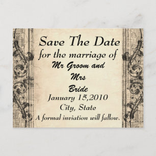 Vintage-Rettung-des-Tages-Postkarte Ankündigungspostkarte