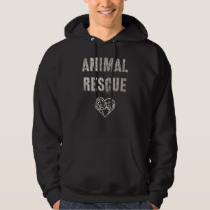Vintage Rettung wild lebender Katzen Adoption Hund Hoodie