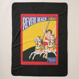Vintage-Revere-Beach-Karussellplakat Nostalgisch Sherpadecke