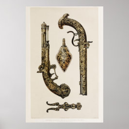 Vintage Revolver-Illustration Poster