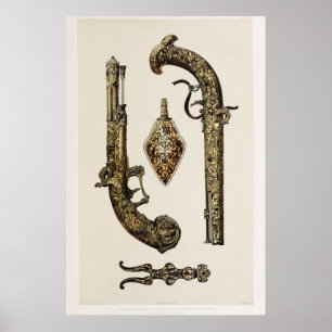 Vintage Revolver-Illustration Poster