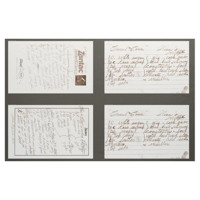 Vintage Rezept-Karten Stoff (Yard (91,4 cm))