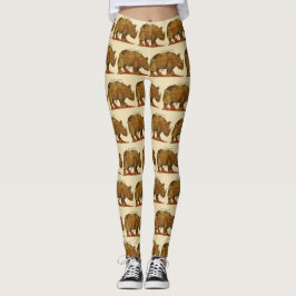 Vintage Rhino Durer's Rhinoceros Antike Leggings
