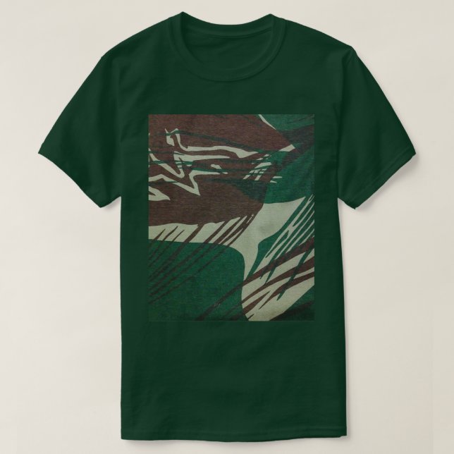 Vintage Rhodesian Brushstroke Camouflage T-Shirt (Design vorne)