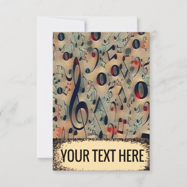 vintage Rhythmik Dankeskarte (Vorderseite)