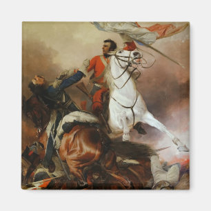 Vintage Richard Ansdell Der Kampf um die Standarte Magnet